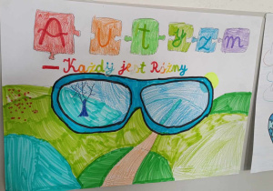 Praca plastyczna uczniów nt. autyzmu