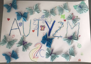 Praca plastyczna uczniów nt. autyzmu