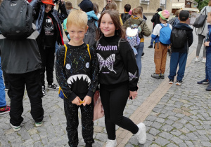 Uczniowie zwiedzający Sandomierz