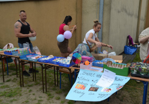 Stoiska w czasie festynu