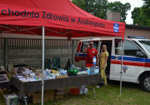Stoiska w czasie festynu