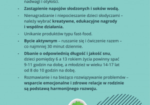 Broszura informacyjno-edukacyjna dotyczącą profilaktyki nadwagi i otyłości u dzieci. Strona 5