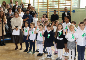 Uczniowie w czasie uroczystości