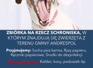 Zbiórka na rzecz schroniska "Na 4 łapy"
